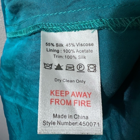 Womens Monsoon Green Floral Silk Blend Vintage Y2k Midi Slip Dress Sz 8 UK 6 US. - Picture 7 of 12